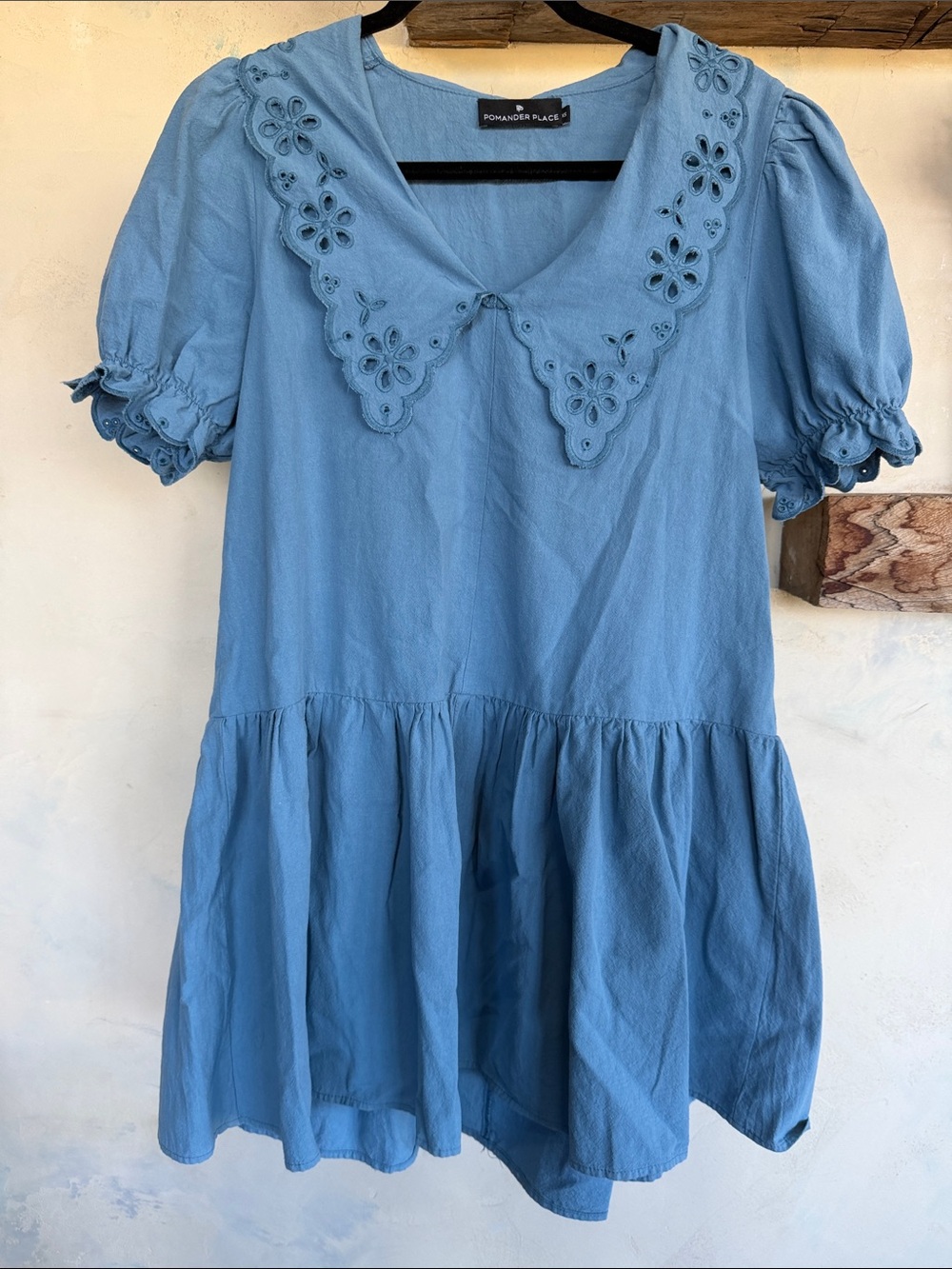 Pomander Place Tuckernuck Sky Blue Eyelet Collar Dress